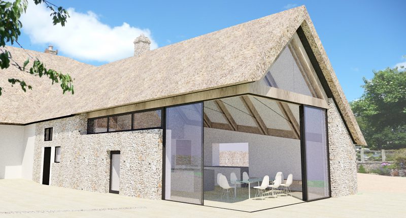 Thatched Farmhouse Extension Exterior 1