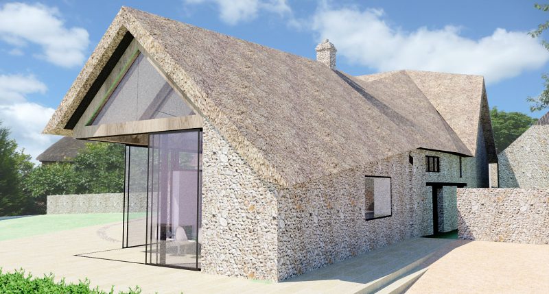 Thatched Farmhouse Extension Exterior 3