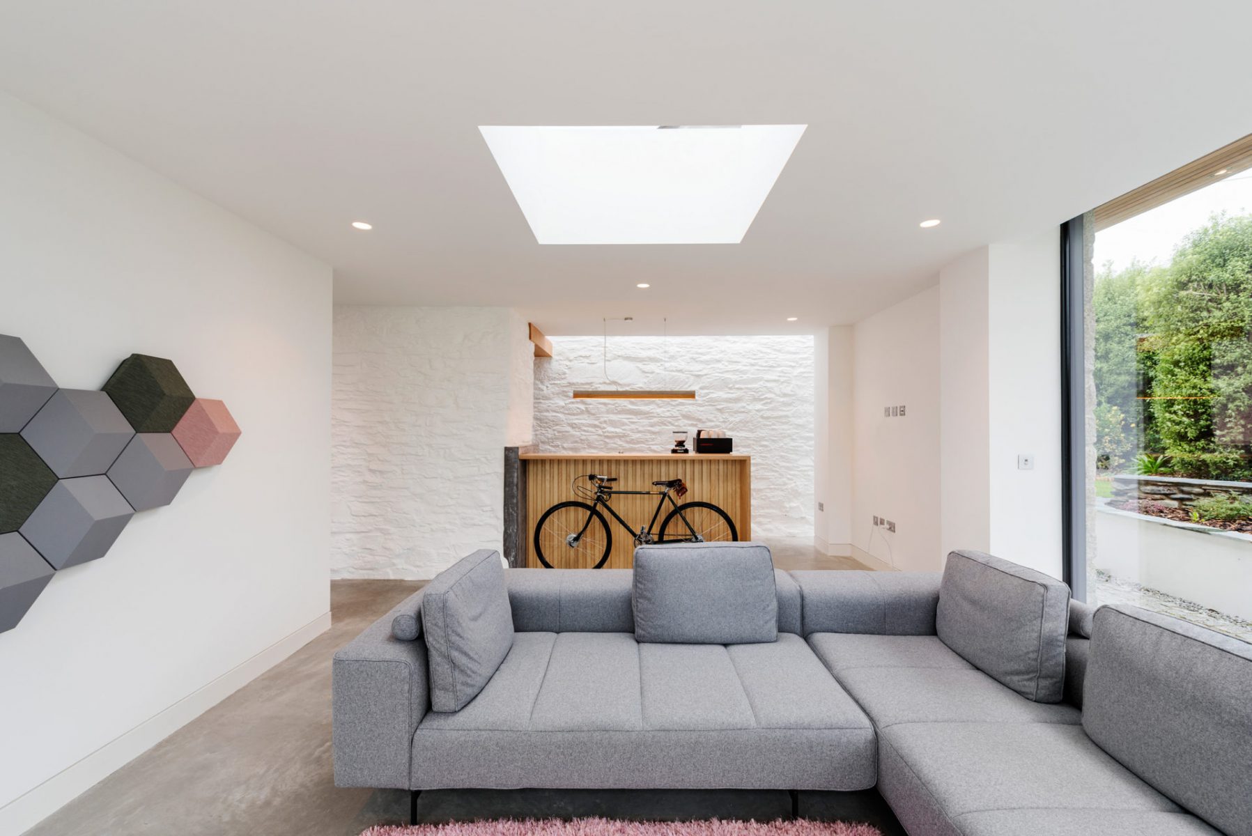 Van Ellen Sheryn architects designed interior space with coffee island joinery, polished concrete floor and full height glazing.