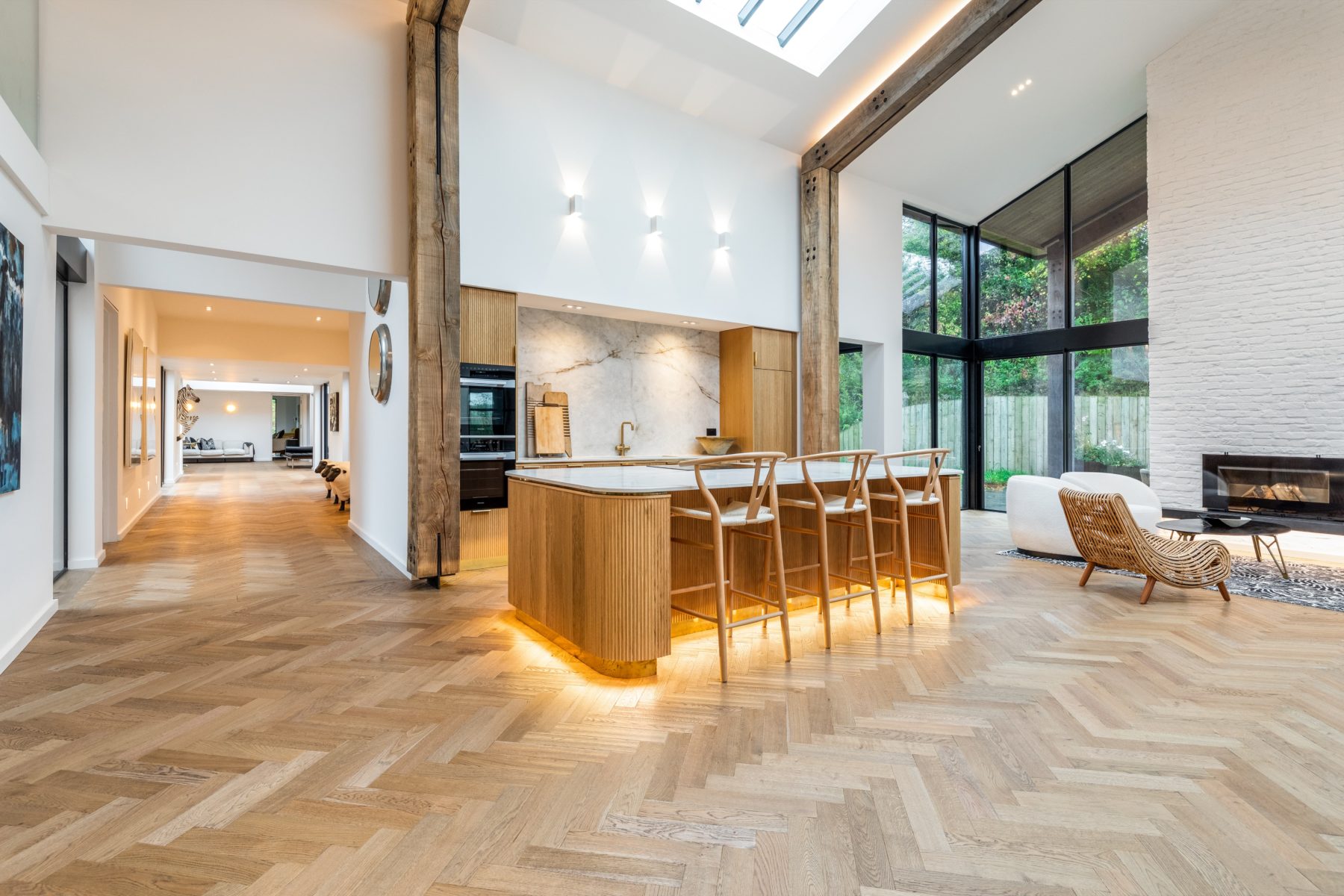 View of the kitchen and hallway of Higher Dorsley