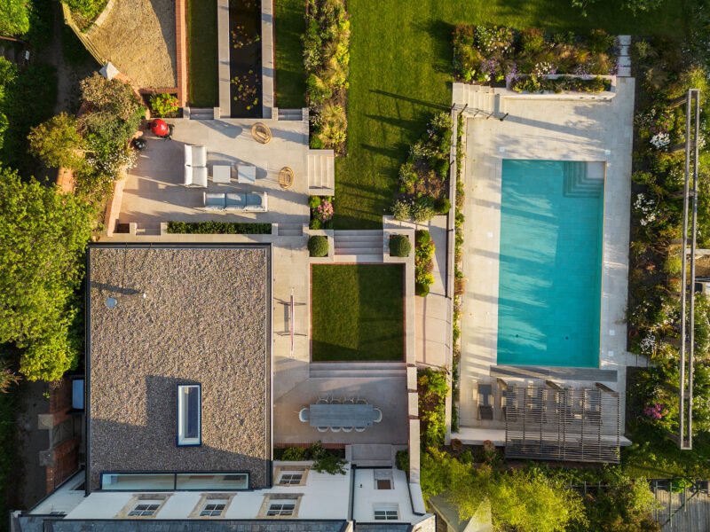 ariel shot of dwelling