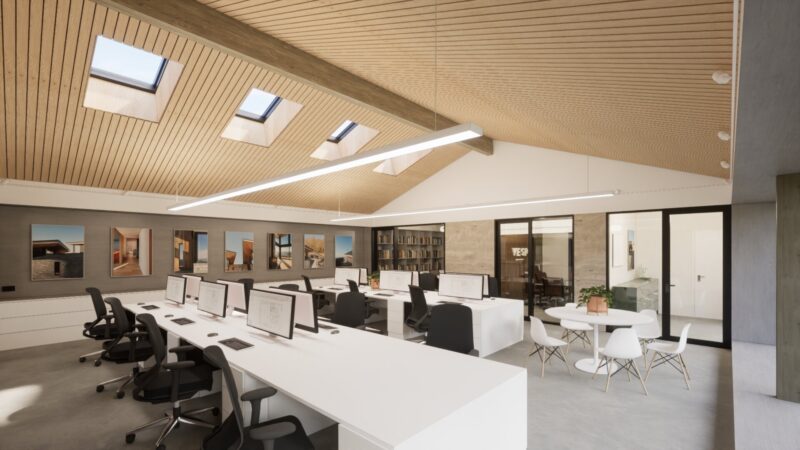 VESP architects new passive house office in Dartmoor, Devon