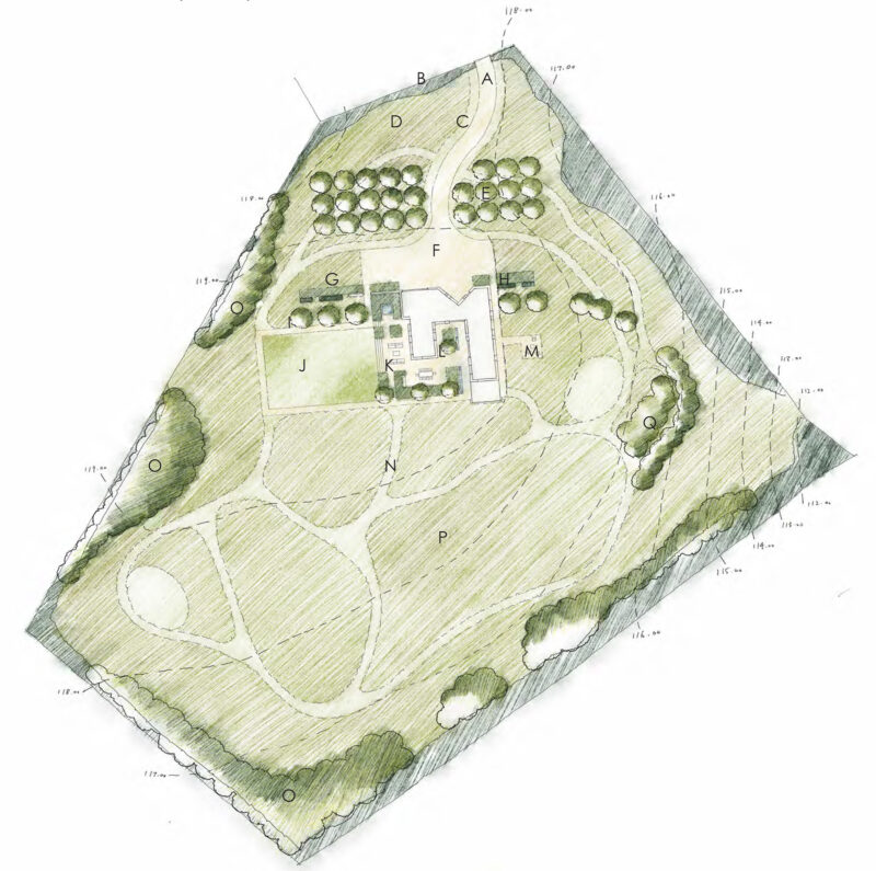 Landscape plan of Clayfold house, a HO11 (e) permitted new dwelling.