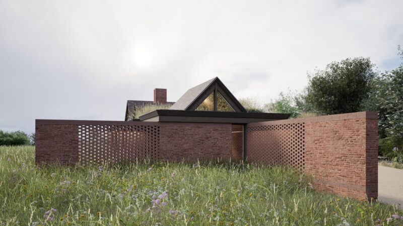 External visualisation of the approach to Clayfold house, a HO11 (e) permitted new dwelling.